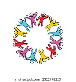 Community, network and social icon design template