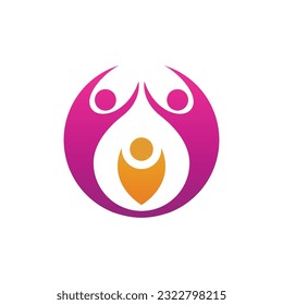 Community, network and social icon design template