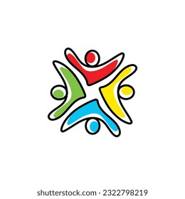 Plantilla de diseño de iconos comunitarios, de red y sociales