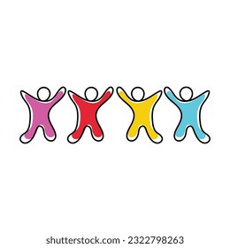 Plantilla de diseño de iconos comunitarios, de red y sociales