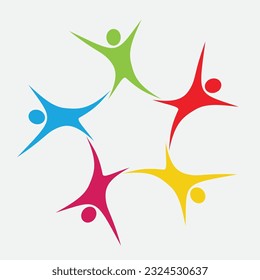 Community, network and social icon design template