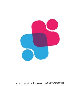 Community, network and social icon design template