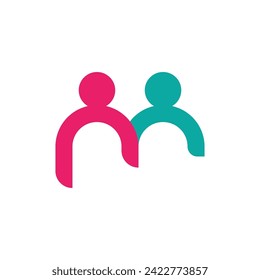 Community, network and social icon design template