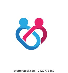 Community, network and social icon design template