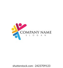 Community, network and social icon design template