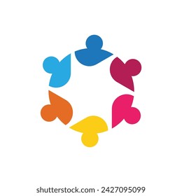 Plantilla de diseño de comunidad, red e icono social