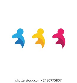 Community, network and social icon design template