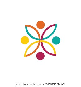 Community, network and social icon design template