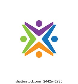 Plantilla de diseño de comunidad, red e icono social