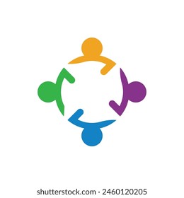 Community, network and social icon design template