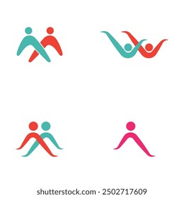 Community, network and social icon design template