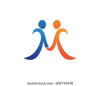Community, network and social icon design template.
