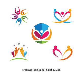 Community, network and social icon design template.