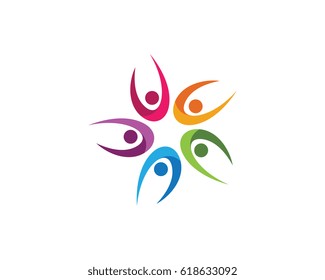 Community, network and social icon design template.