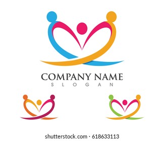 Community, network and social icon design template.