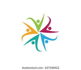 Community, network and social icon design template.