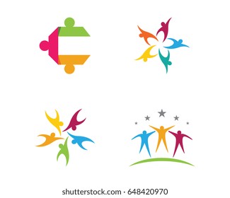 Community, network and social icon design template.