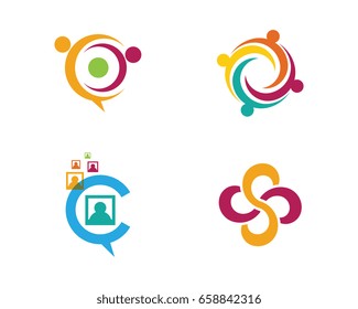 Community, network and social icon design template.