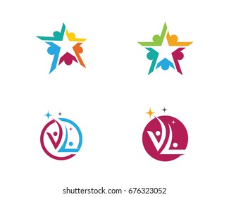 Community, network and social icon design template.
