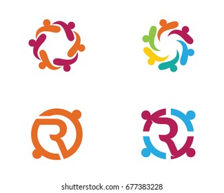 Community, network and social icon design template.