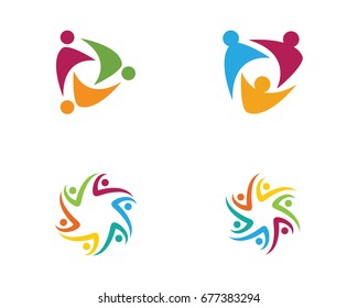 Community, network and social icon design template.