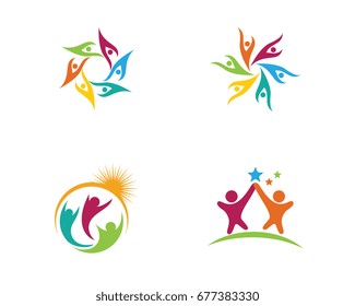 Community, network and social icon design template.