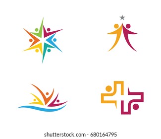 Community, network and social icon design template.