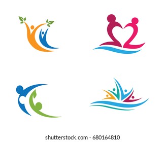Community, network and social icon design template.