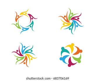 Community, network and social icon design template.