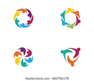 Community, network and social icon design template.