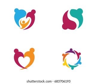 Community, network and social icon design template.