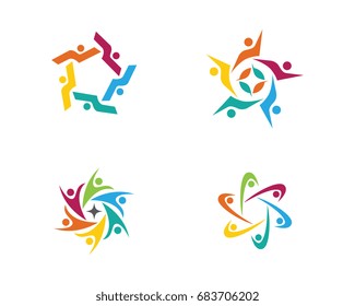 Community, network and social icon design template.