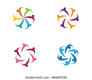 Community, network and social icon design template.
