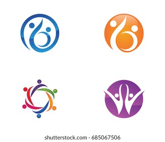 Community, network and social icon design template.