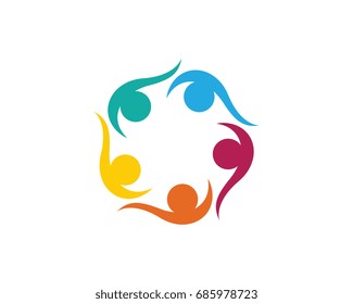 Community, network and social icon design template.
