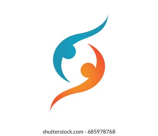 Community, network and social icon design template.