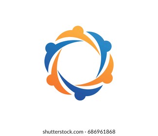 Community, network and social icon design template.
