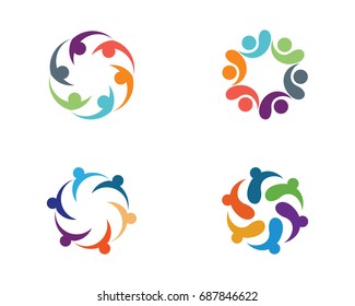 Community, network and social icon design template.