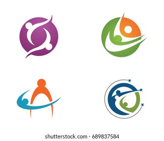 Community, network and social icon design template.