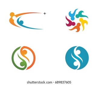 Community, network and social icon design template.