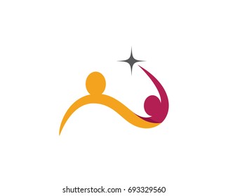 Community, network and social icon design template.