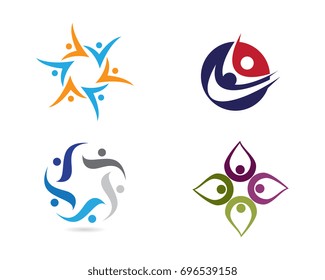 Community, network and social icon design template.