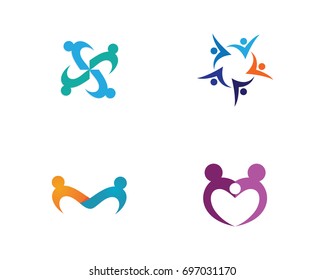 Community, network and social icon design template.
