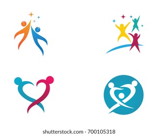 Community, network and social icon design template.