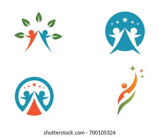 Community, network and social icon design template.