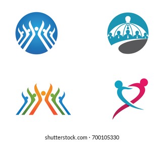 Community, network and social icon design template.