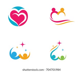 Community, network and social icon design template.