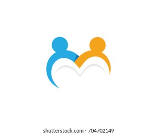 Community, network and social icon design template.