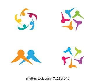 Community, network and social icon design template.
