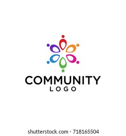 Community, network and social icon design template